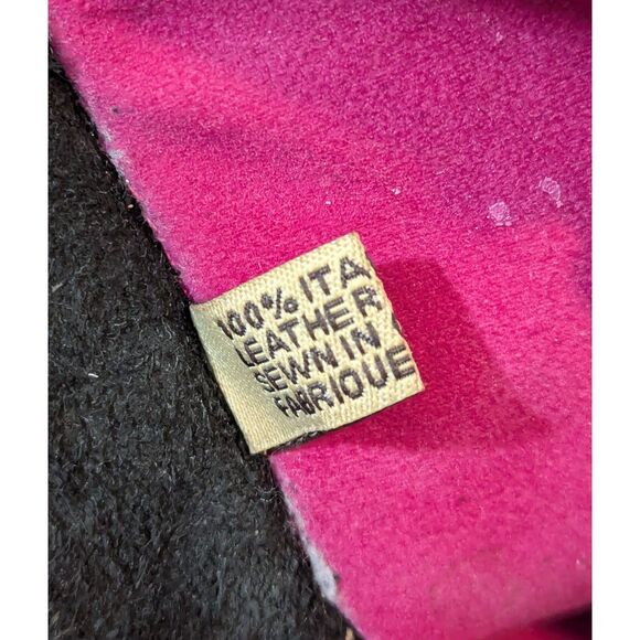 Patricia Nash Italian Leather Cutout Floral Tote Black, Pink + Removable Insert - Picture 6 of 8